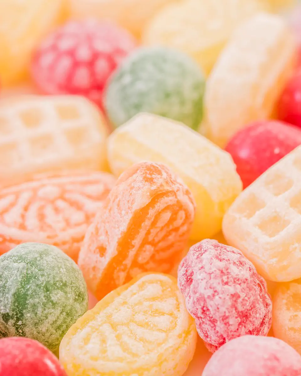 Confectionery on a dark surface